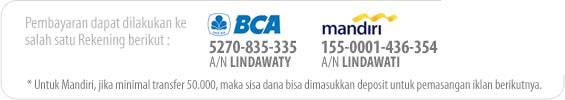 Info Rekening Pembayaran Iklan